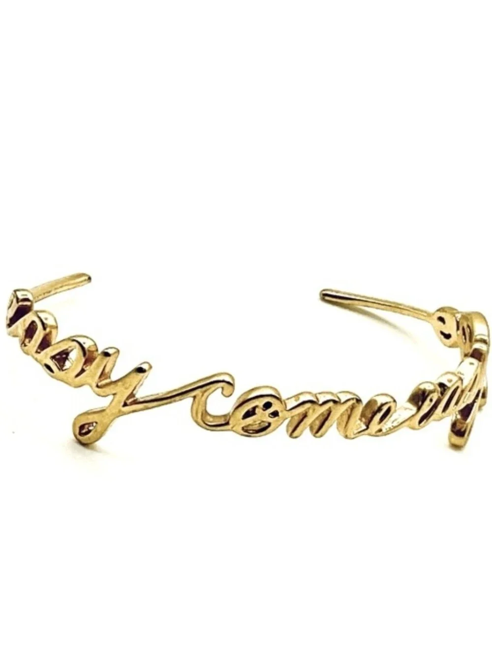 Madewell “Easy Come, Easy Go” Script Cuff Bracelet